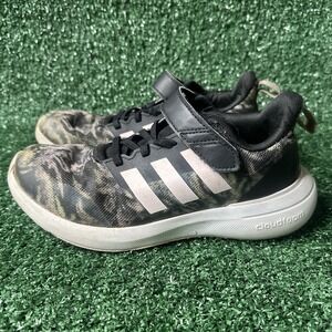 Adidas Kids Fortarun 2.0 Pink Camo Cloudfoam Shoes Sneakers Size 3.5  ~ Nice